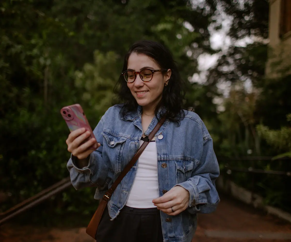 A person checking a payment notification on their phone